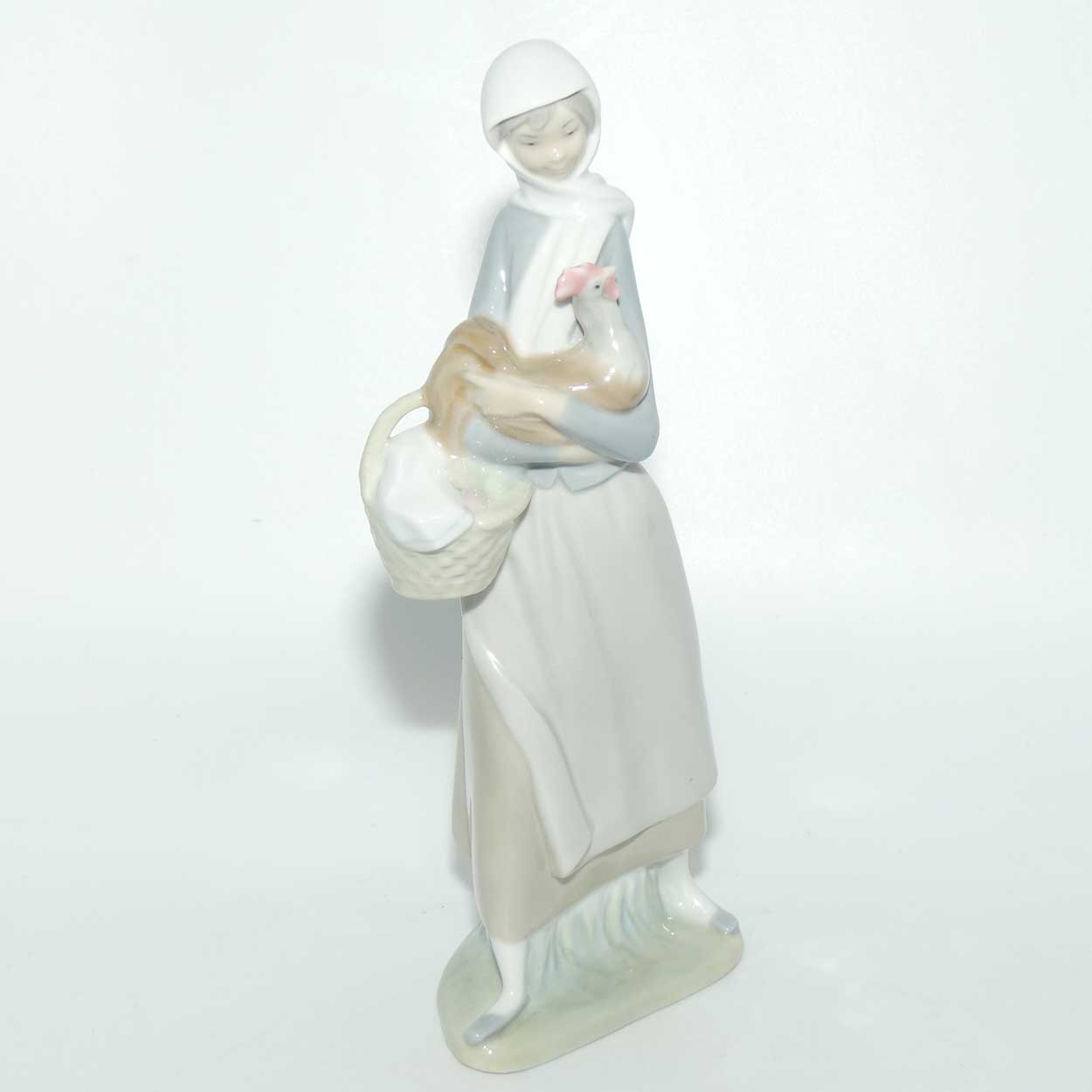 Lladro figure Girl with Cockerel #4591 | #2