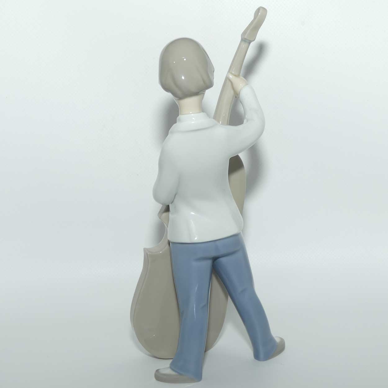 Lladro figure Boy with Double Bass | Gloss | #4615