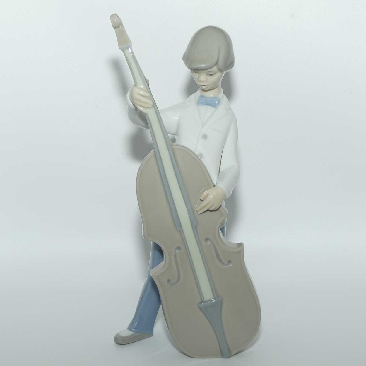 Lladro figure Boy with Double Bass | Gloss | #4615
