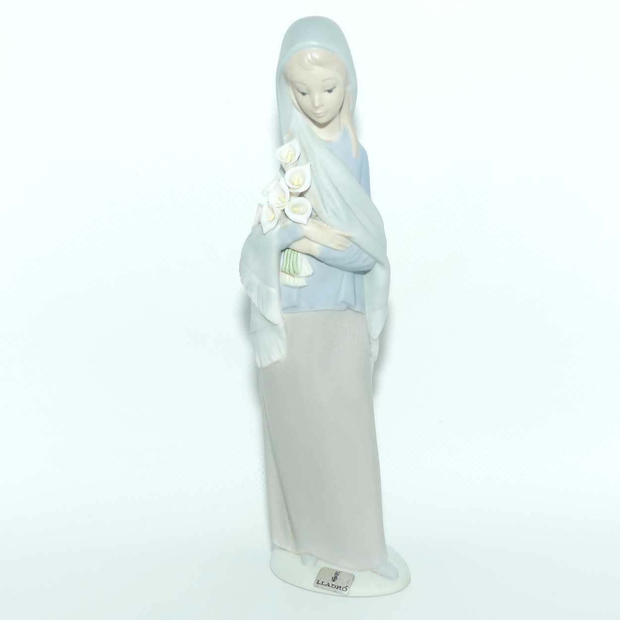 Lladro figure Girl with Calla Lilies | #4650 | matt finish
