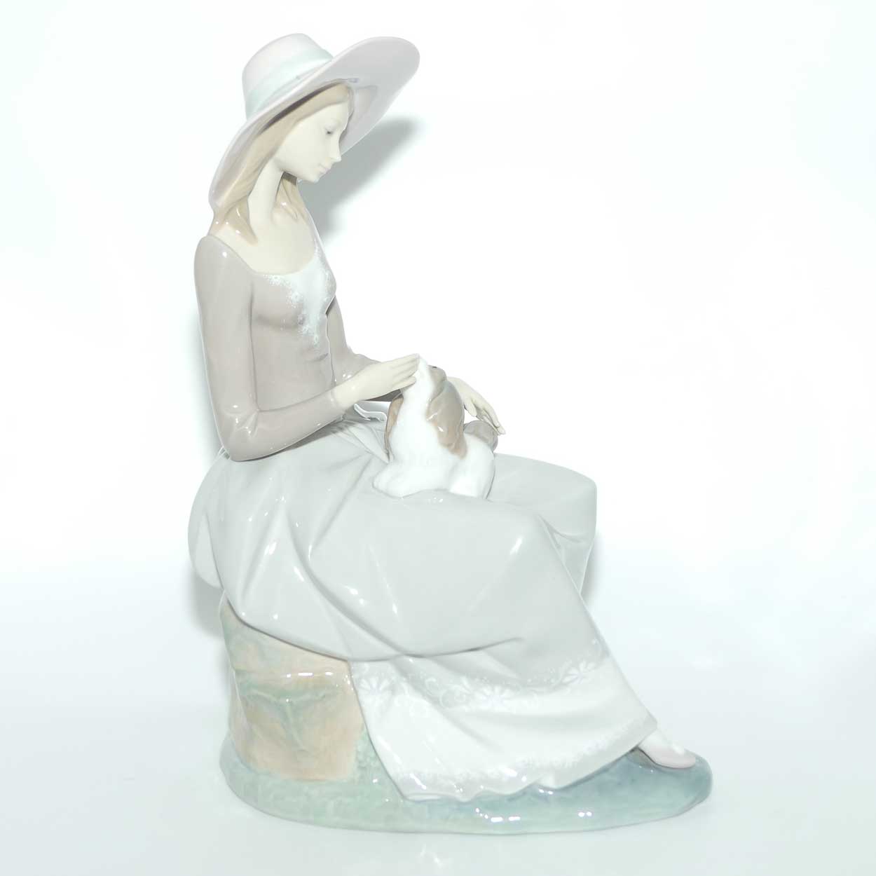 Lladro figure Girl with Dog | Gloss | #4806