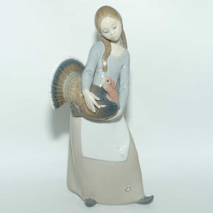 Lladro figure Little Girl with Turkey #4814