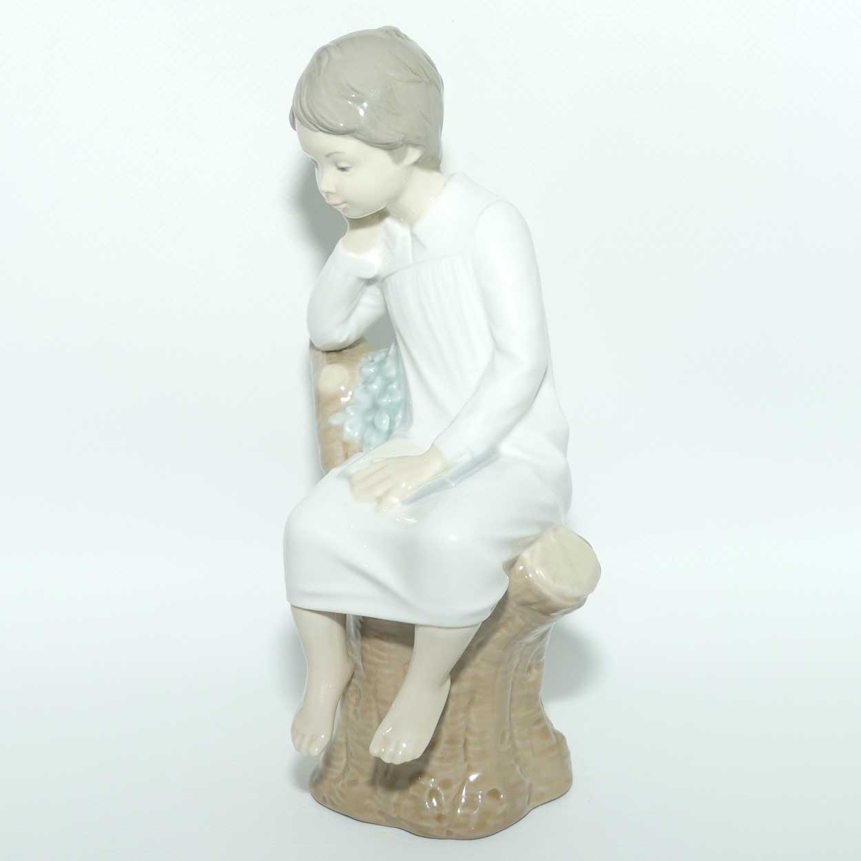 Lladro figure Little Boy Thinking #4876
