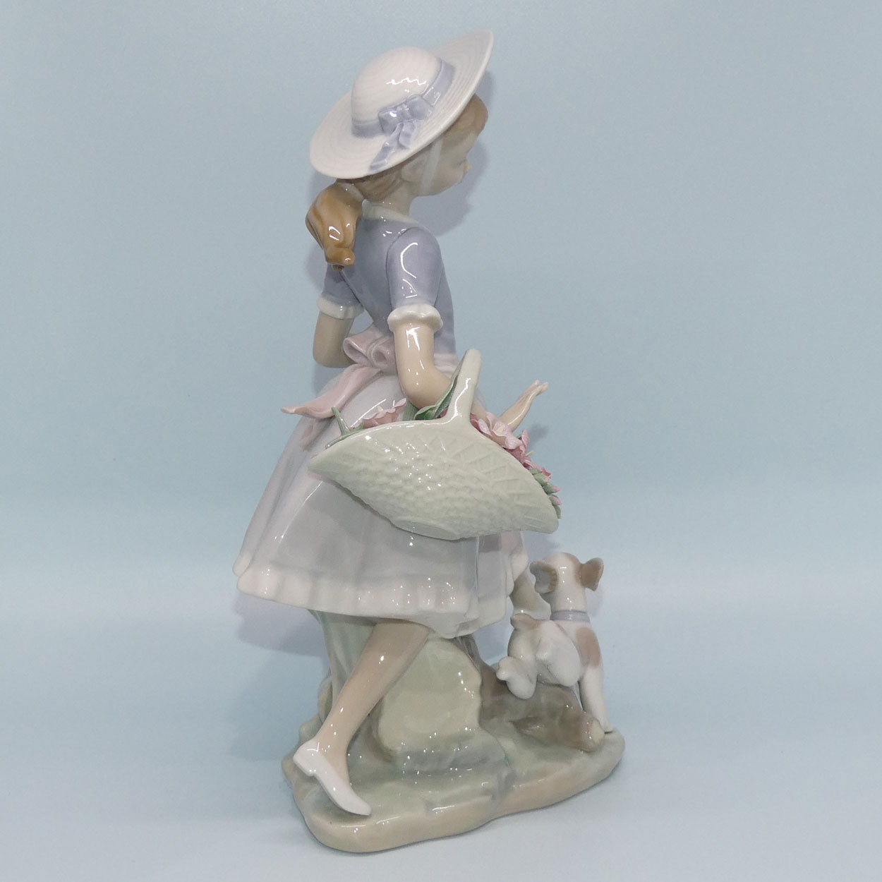 Lladro figure Country Lass with Dog | Mirth in the Country #4920