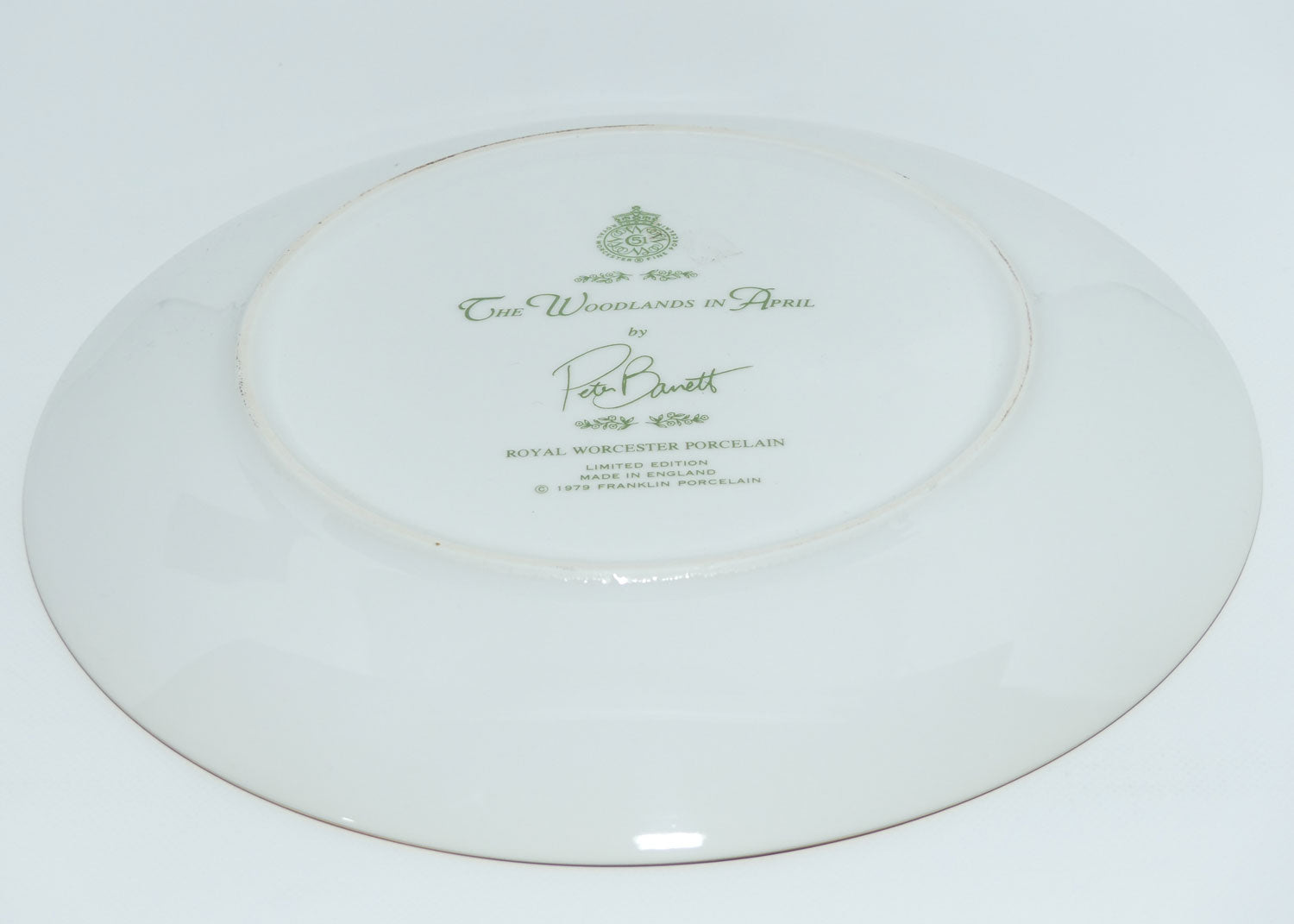 Royal Worcester for Franklin Porcelain | Peter Barnett | Months series | plate #4 | The Woodlands in April