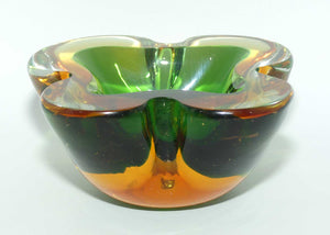 Murano Glass Geode Bowl  | Four section Crimped design