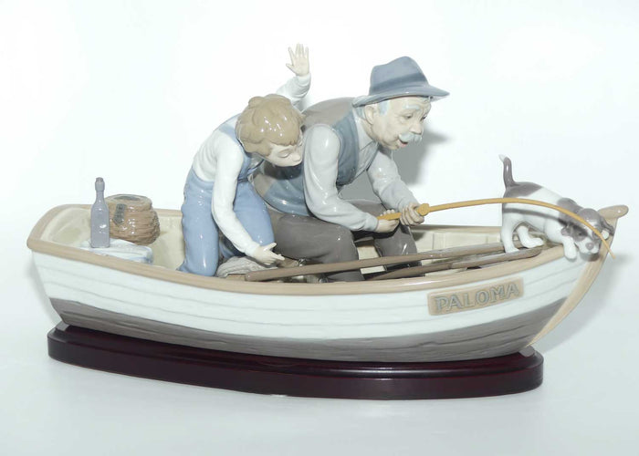 Lladro figure group Fishing with Gramps | #5215