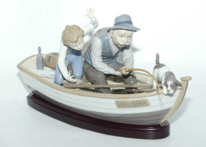 Lladro figure group Fishing with Gramps | #5215