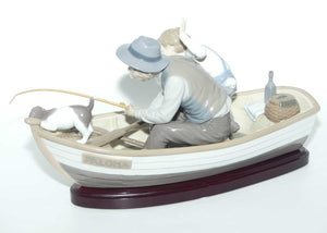 Lladro figure group Fishing with Gramps | #5215