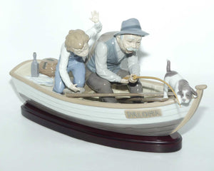 Lladro figure group Fishing with Gramps | #5215