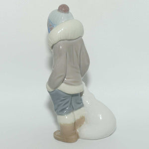 Lladro figure Eskimo Boy with Pet | Boy with Polar Bear Cub | #5238