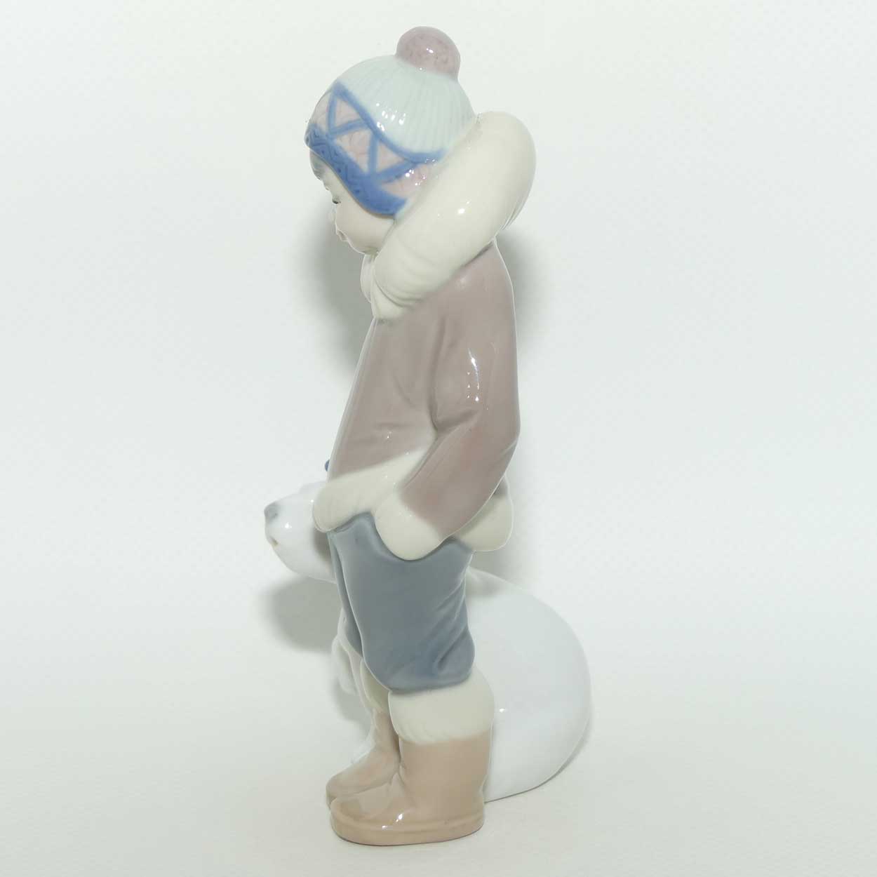 Lladro figure Eskimo Boy with Pet | Boy with Polar Bear Cub | #5238 | #3  | boxed