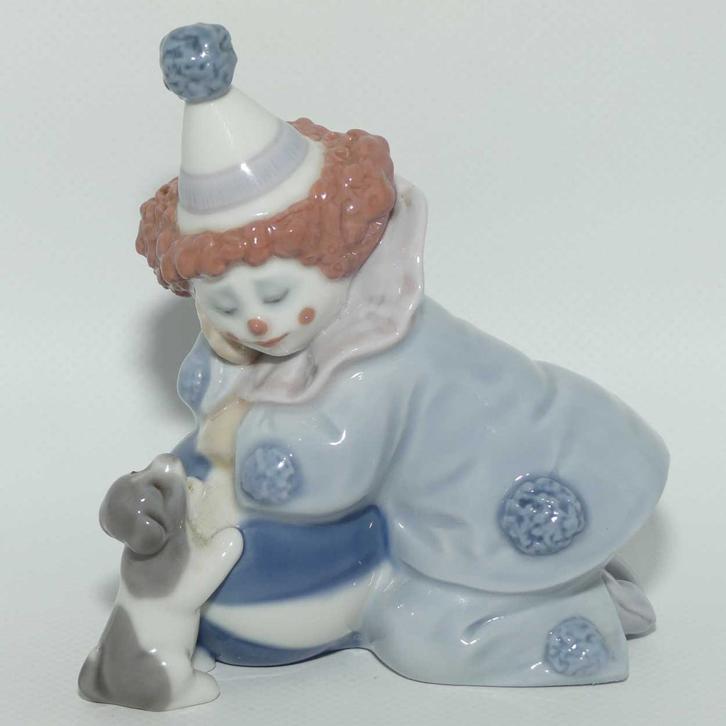 Lladro figure Pierrot with Puppy and Ball #5278