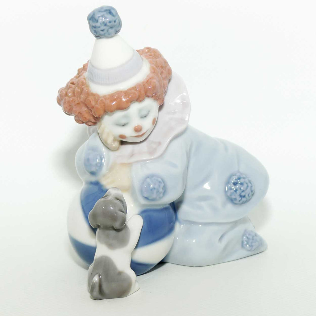 Lladro figure Pierrot with Puppy and Ball #5278