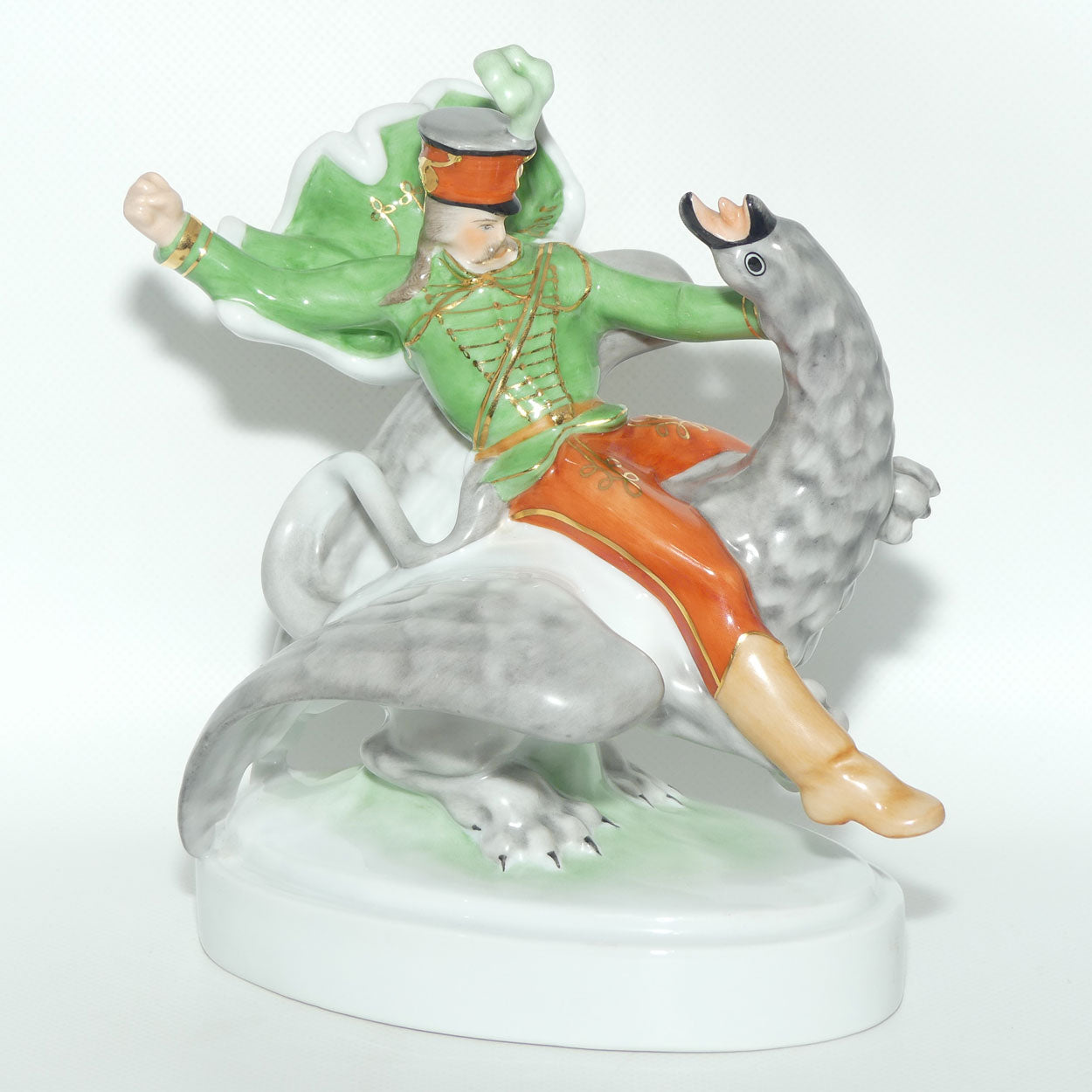 Herend Hungary figure 5498 | Hussar fights the Griffin