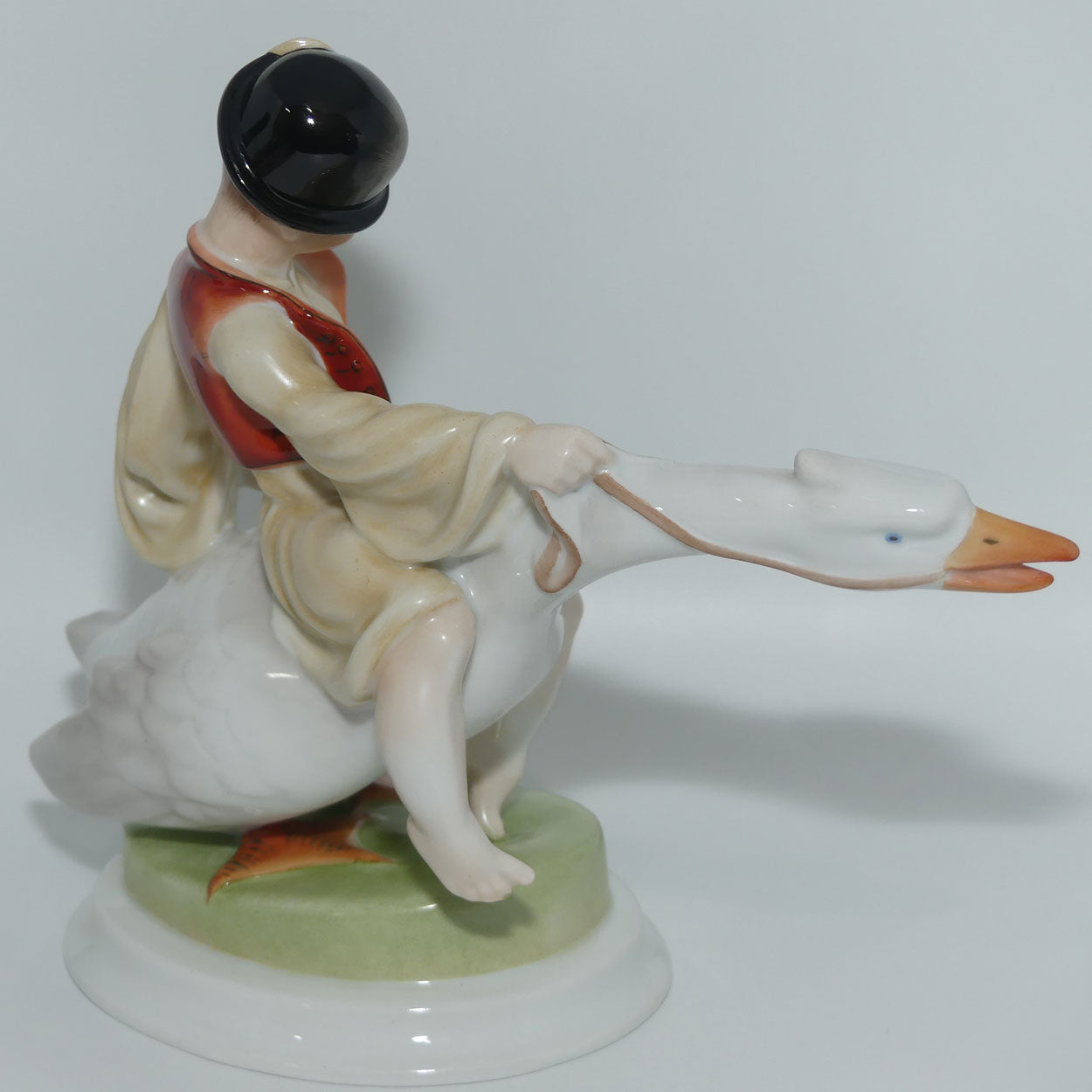 Herend Hungary figure Boy Riding Goose | 5515 | Large