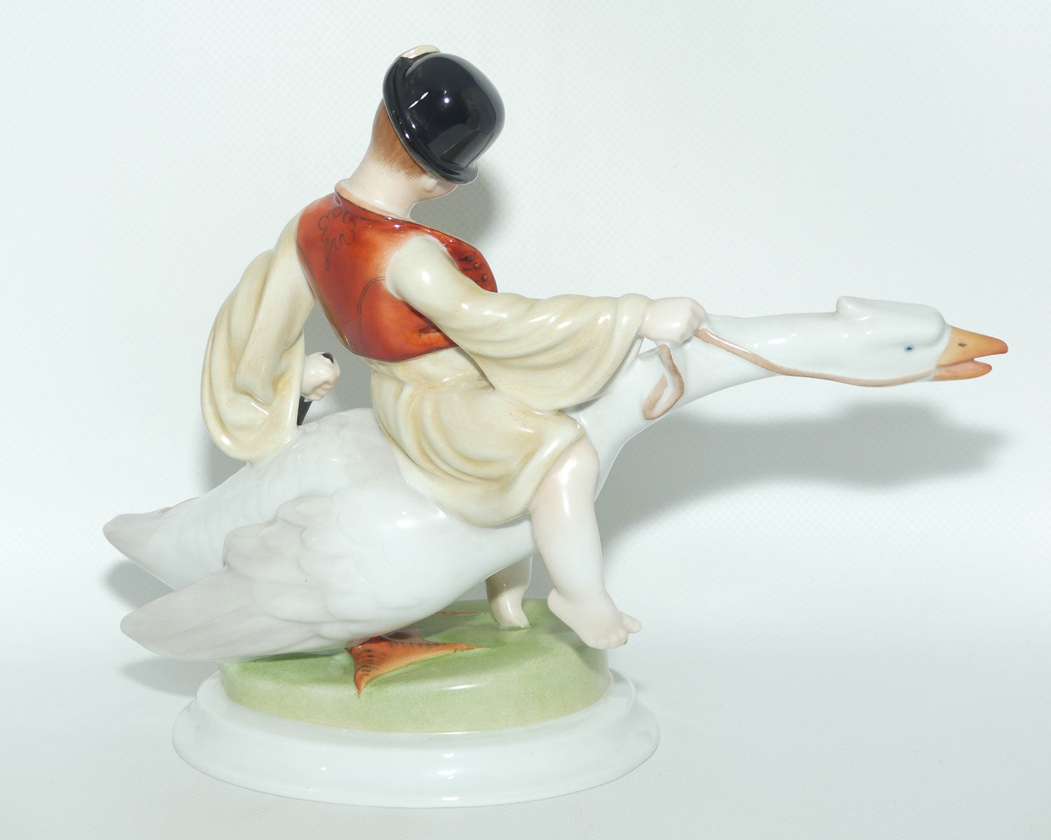 Herend Hungary figure Boy Riding Goose | 5515 | Large
