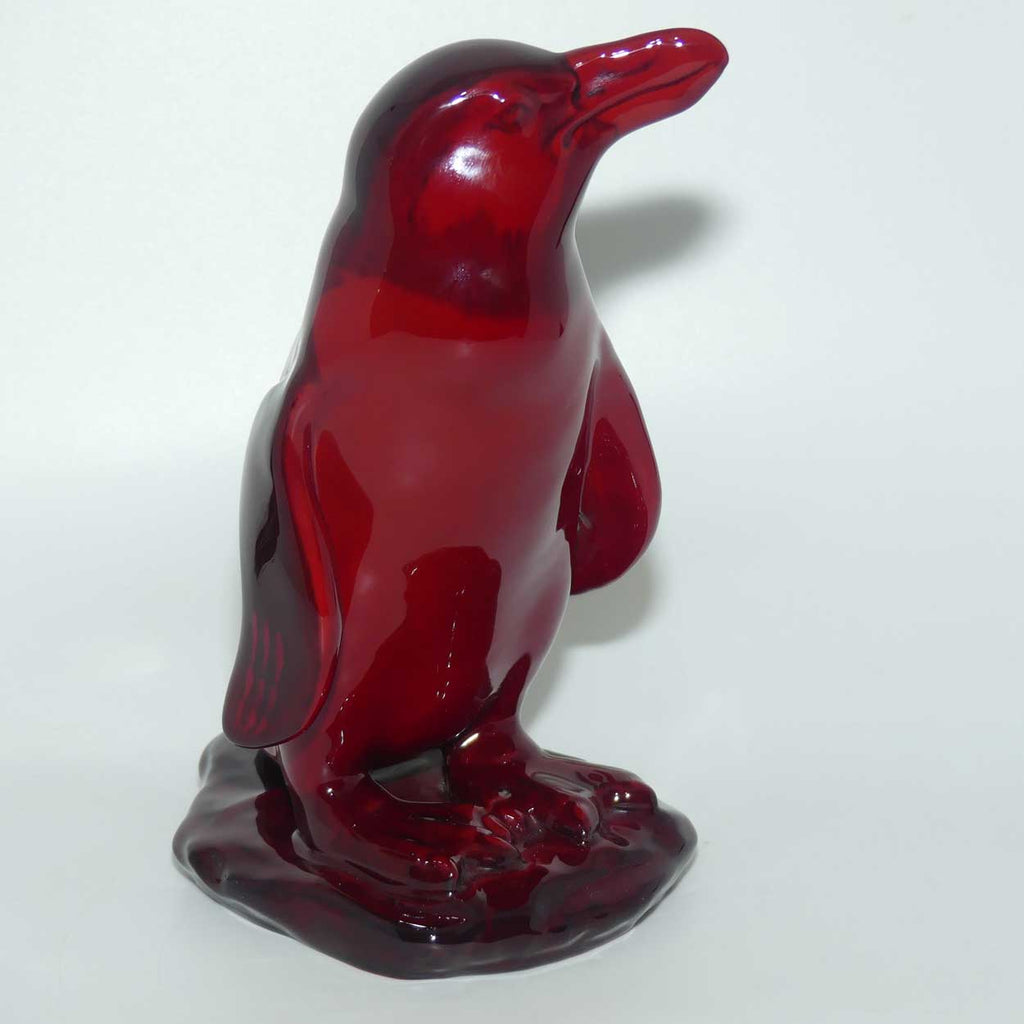 #585 Royal Doulton Flambe Peruvian Penguin on Rock | Medium