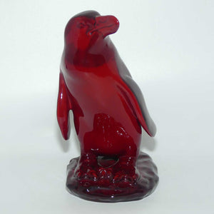 #585 Royal Doulton Flambe Peruvian Penguin on Rock | Medium