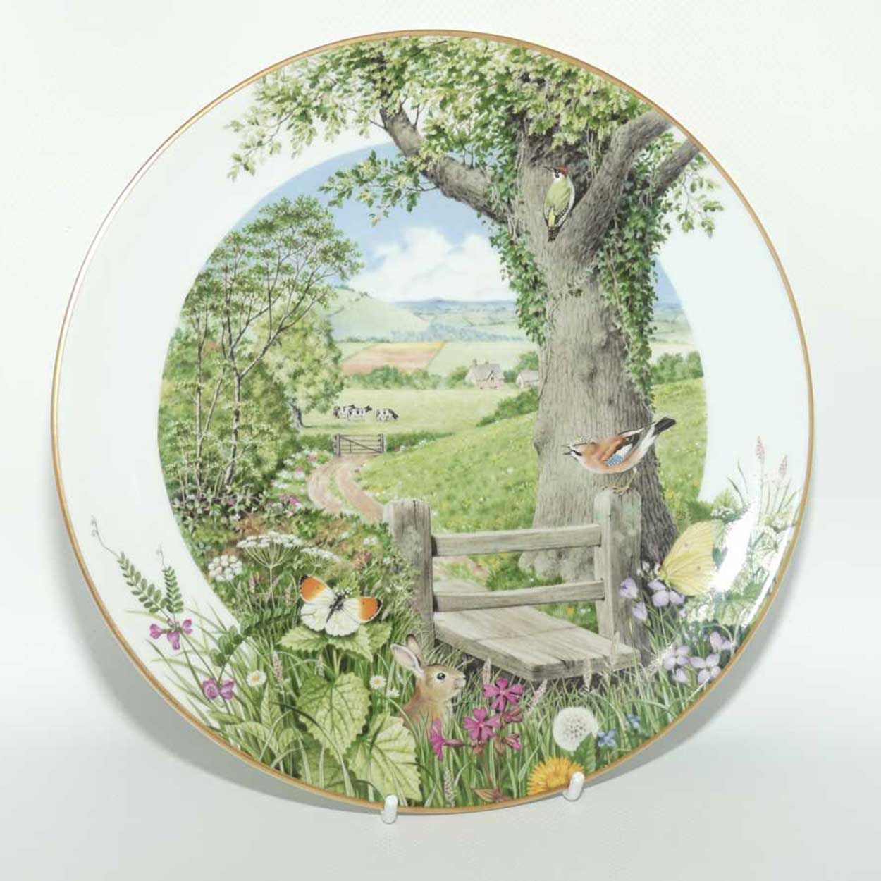 Royal Worcester for Franklin Porcelain | Peter Barnett | Months series | plate #5 | A Country Path in May