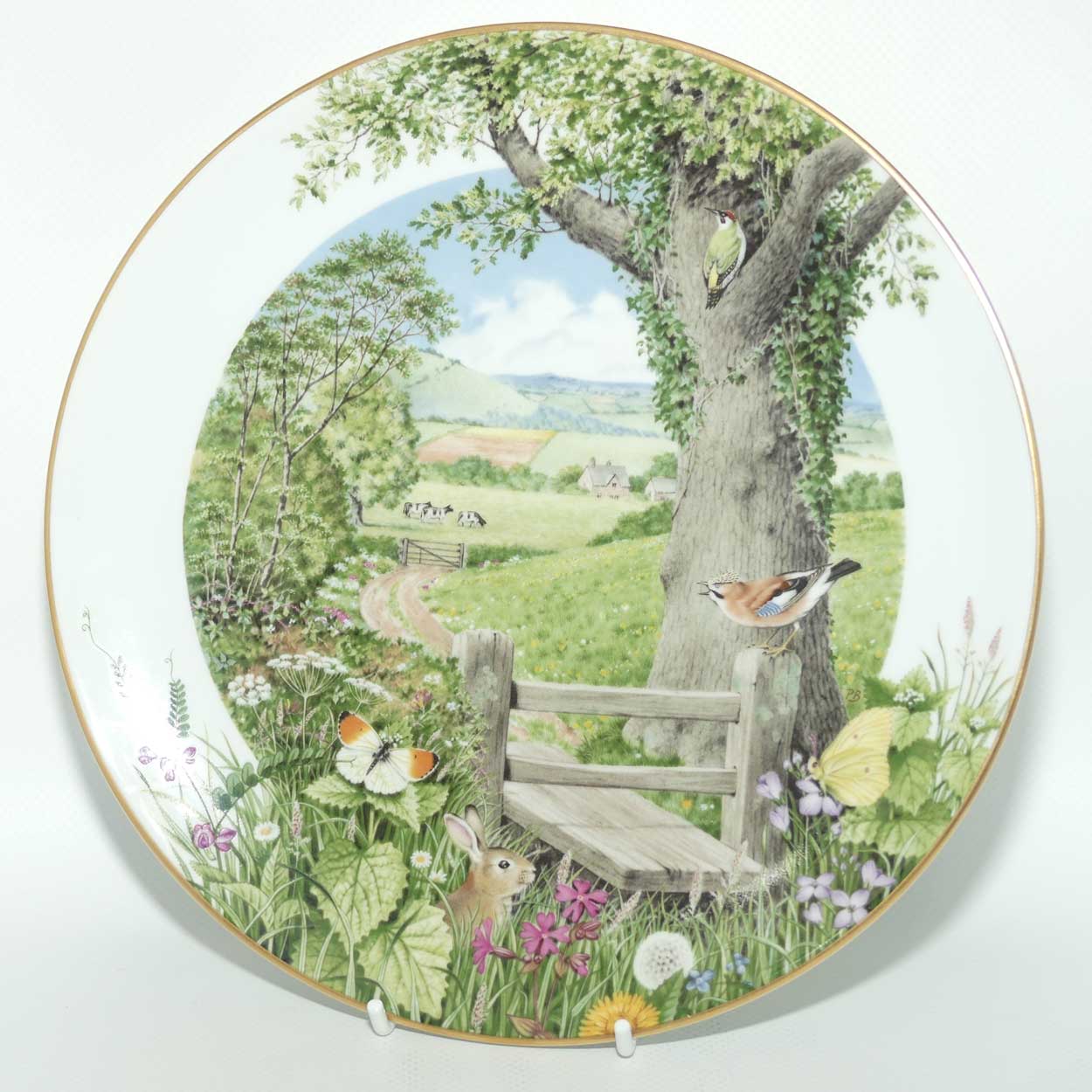 Royal Worcester for Franklin Porcelain | Peter Barnett | Months series | plate #5 | A Country Path in May