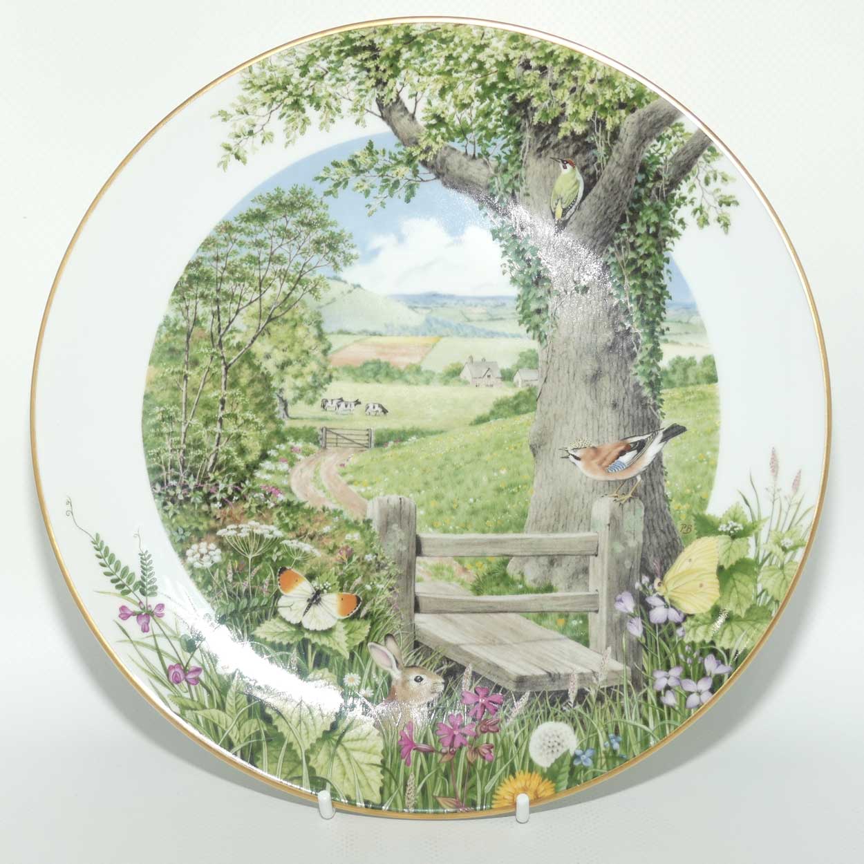 Royal Worcester for Franklin Porcelain | Peter Barnett | Months series | plate #5 | A Country Path in May