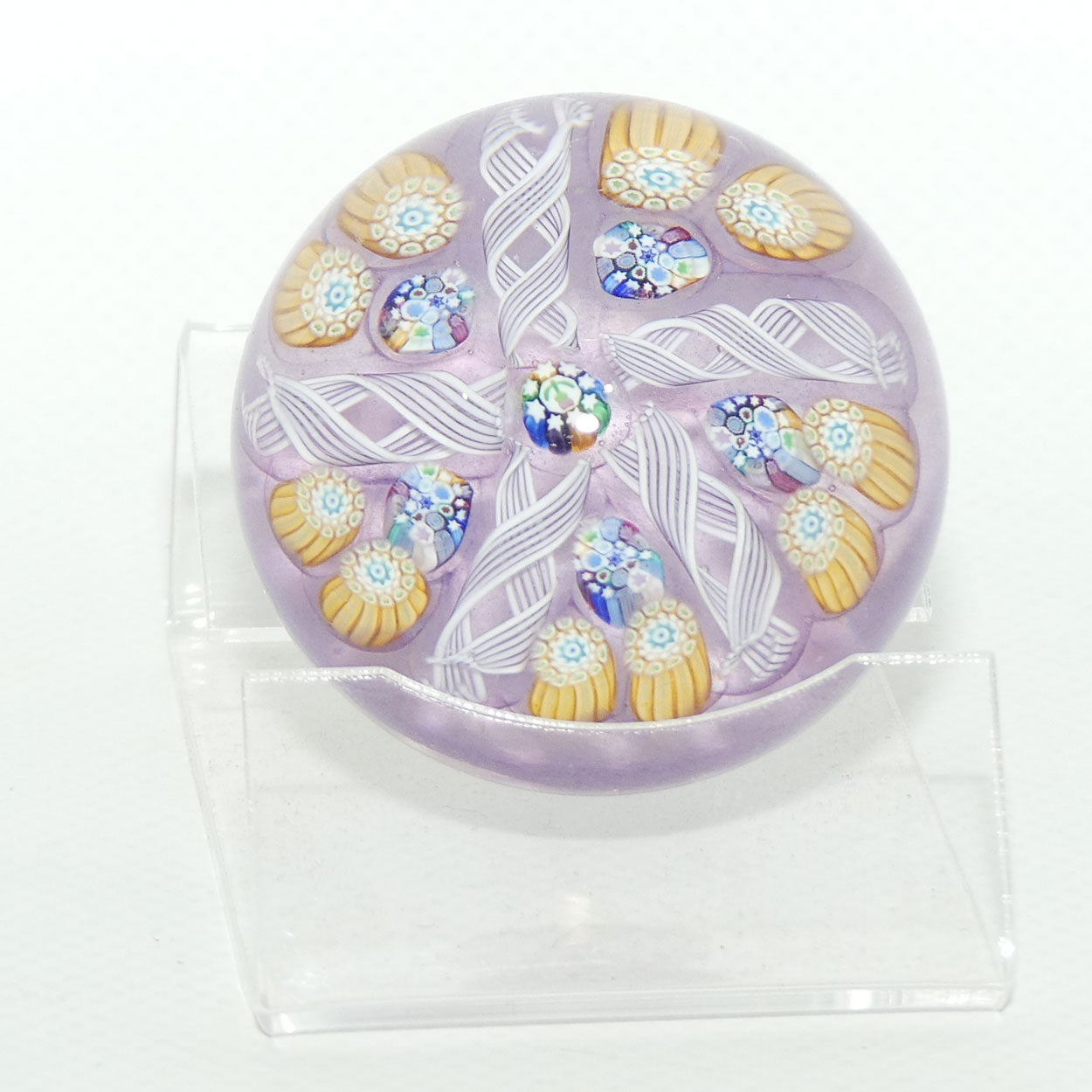 John Deacons Scotland Complex 5 Spoke miniature paperweight | Lilac