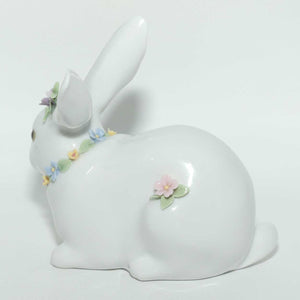 Lladro figure Attentive Bunny with Flowers #6098