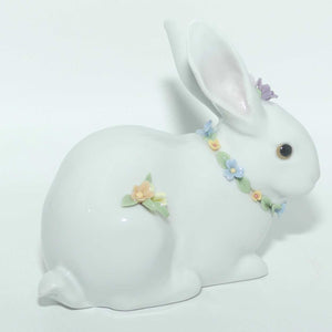 Lladro figure Attentive Bunny with Flowers #6098