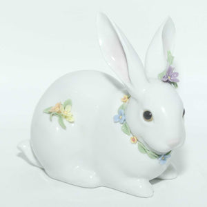 Lladro figure Attentive Bunny with Flowers #6098