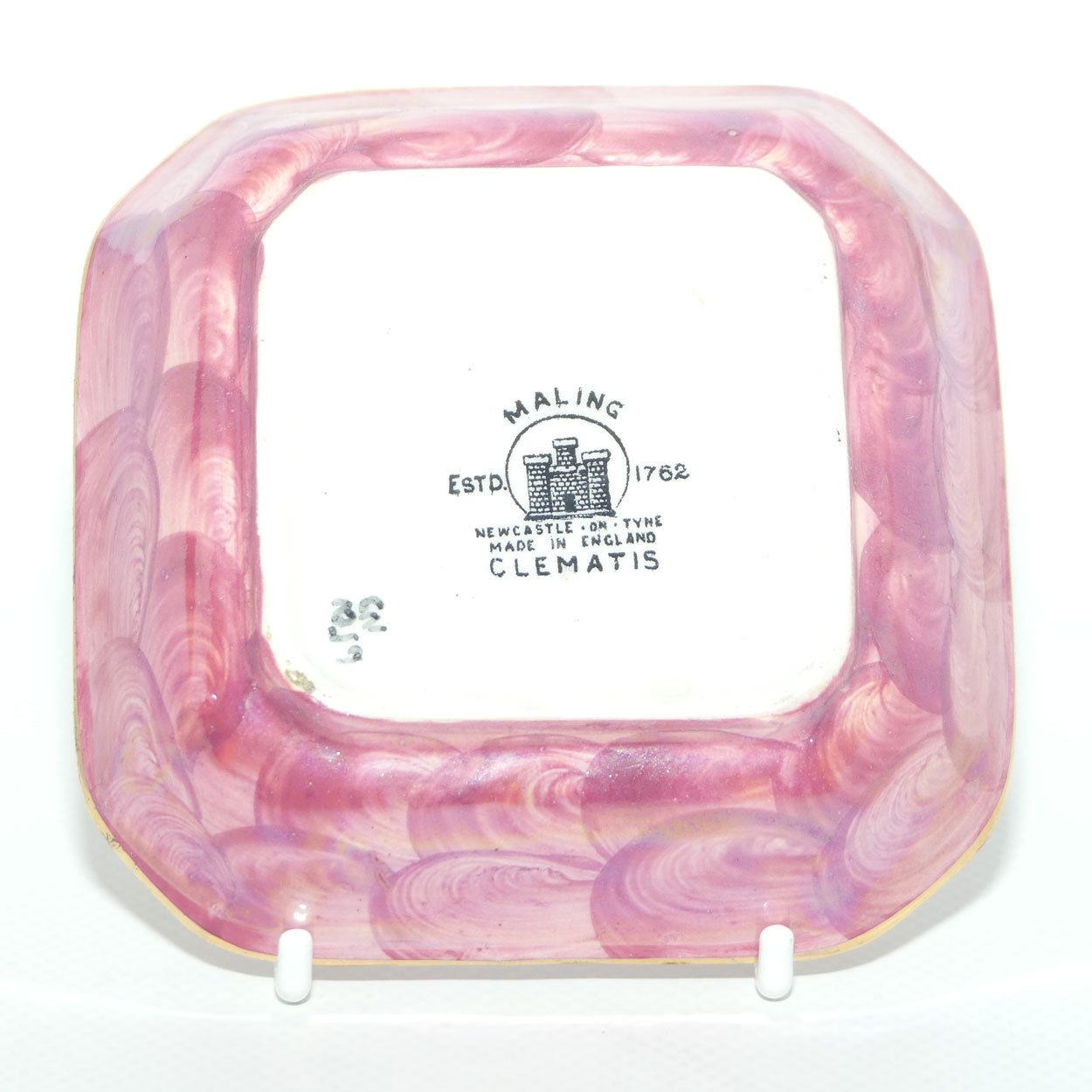 Maling Clematis Rose square dish | 6501