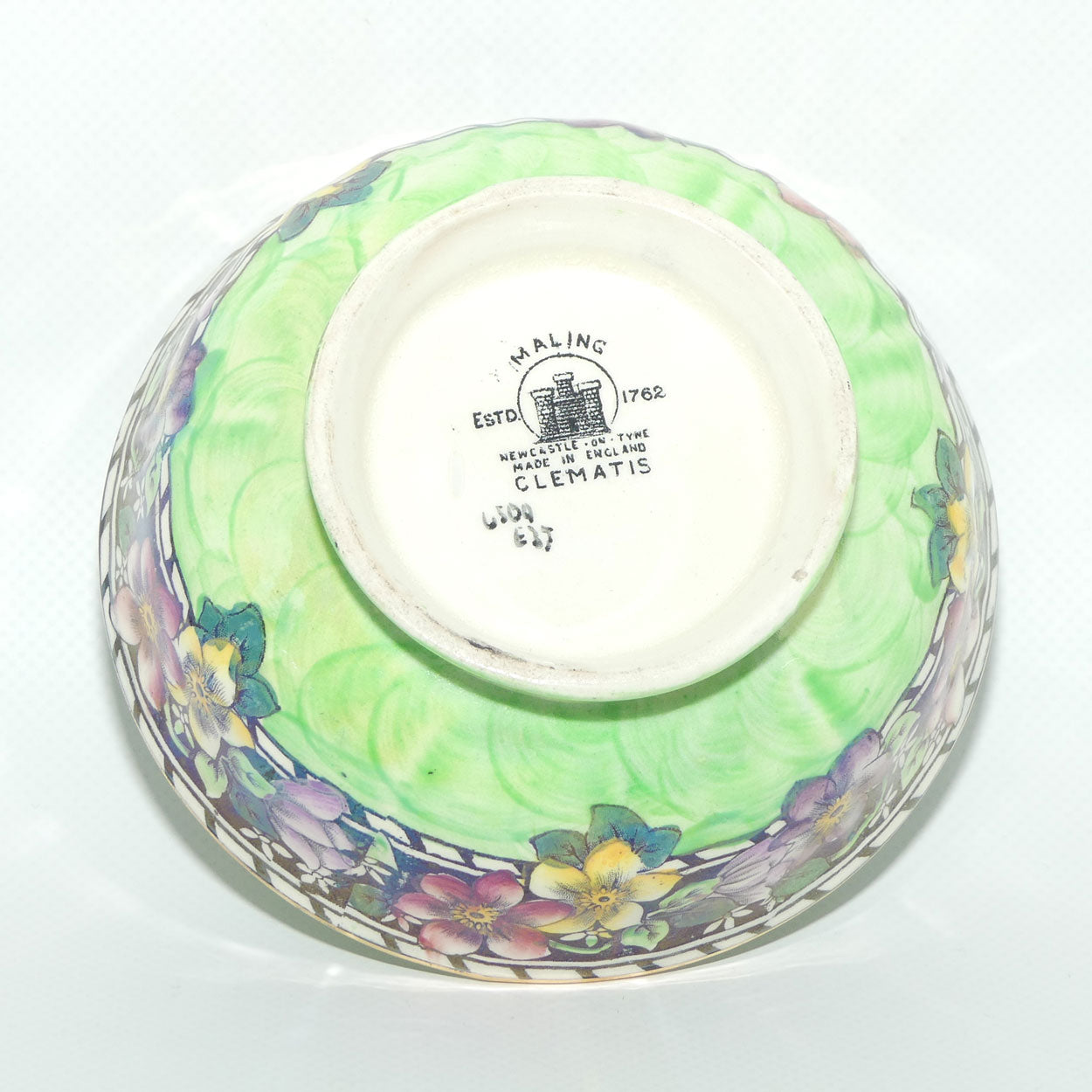 Maling Clematis Victoria Green small bowl | 6500