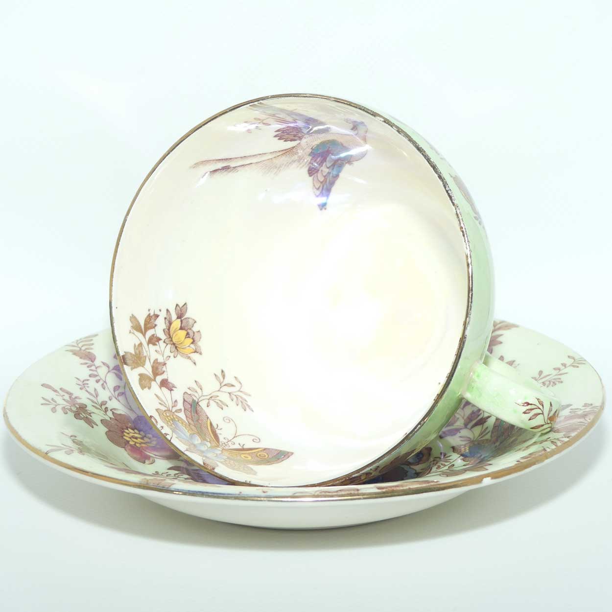 Maling Pheasant pattern Grandfather cup and saucer | Pattern 6549