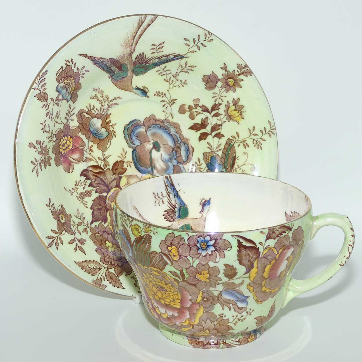 Maling Pheasant pattern Grandfather cup and saucer | Pattern 6549