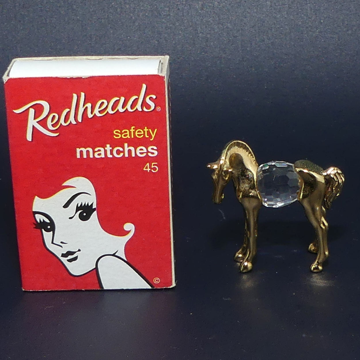 Lencia Austria | Star Collection crystal figure | 66.076 Horse Head Down | boxed