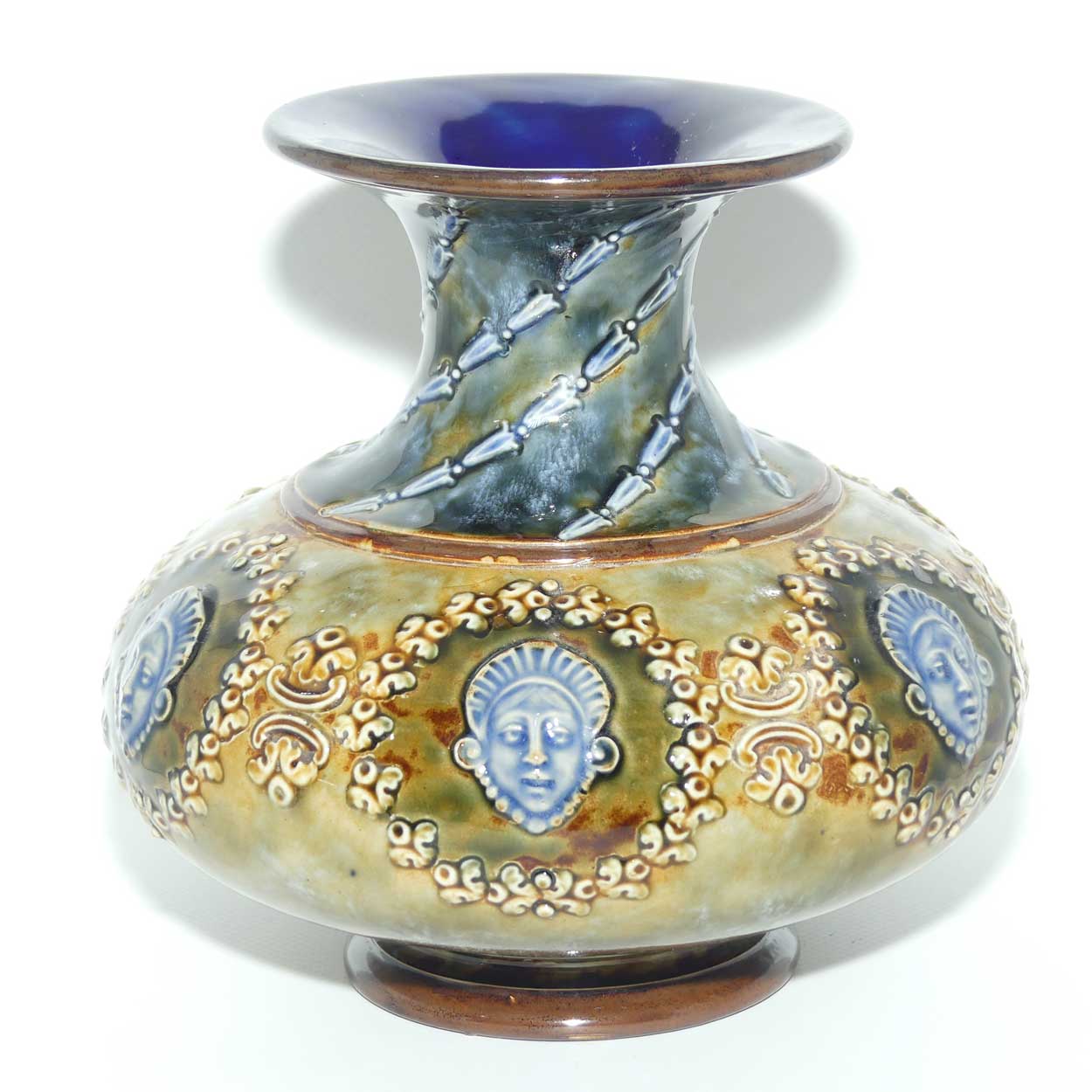 Royal Doulton stoneware wide body vase decorated with Cameo panels | 6701