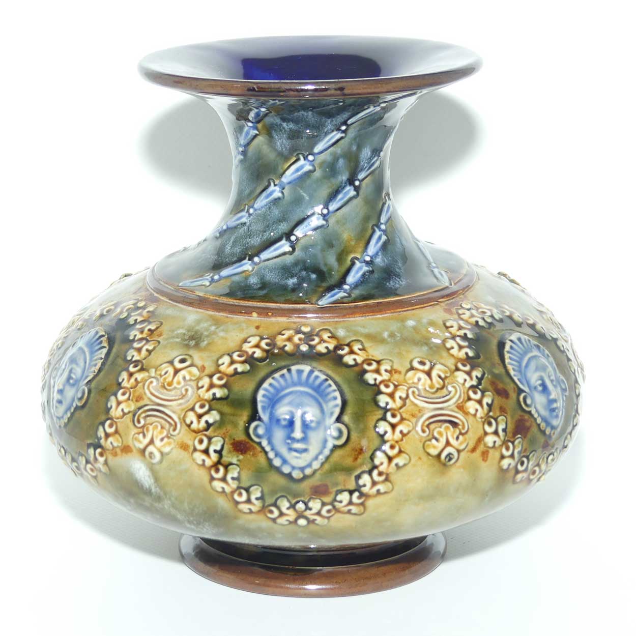 Royal Doulton stoneware wide body vase decorated with Cameo panels | 6701