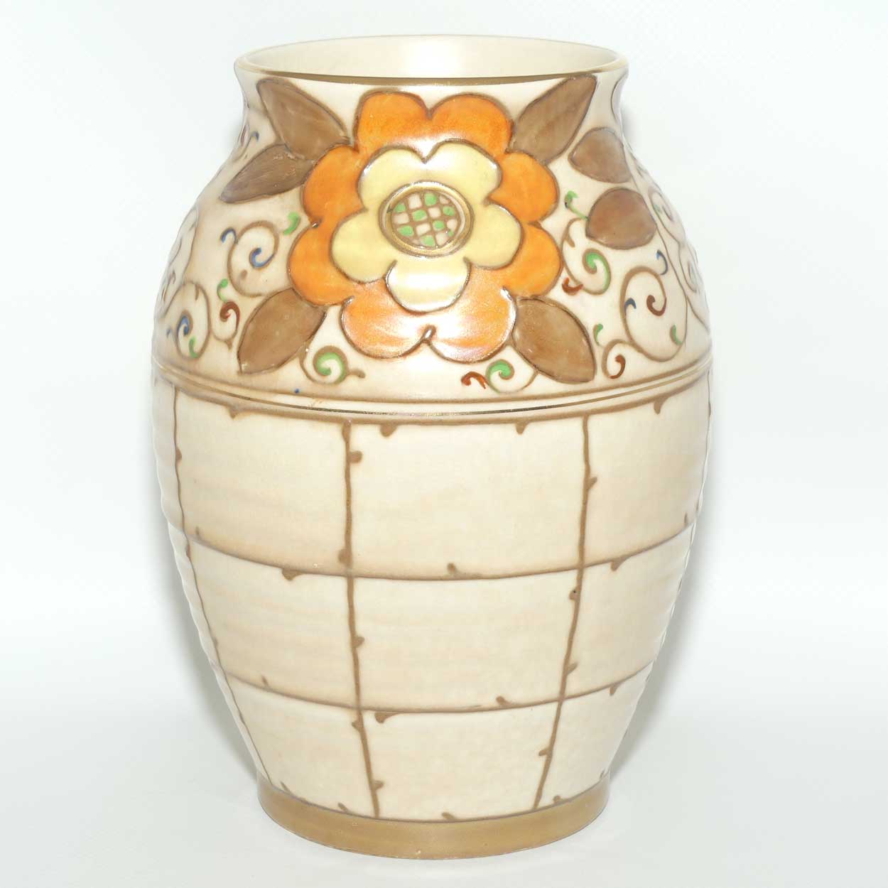 Bursley Ware Charlotte Rhead Trellis vase | Shape 672