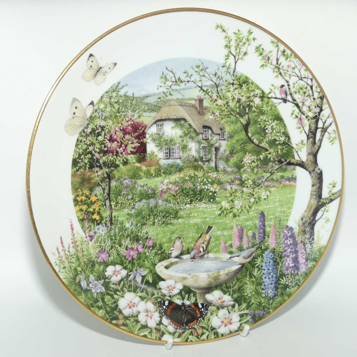 Royal Worcester for Franklin Porcelain | Peter Barnett | Months series | plate #6 | June in a Country Garden