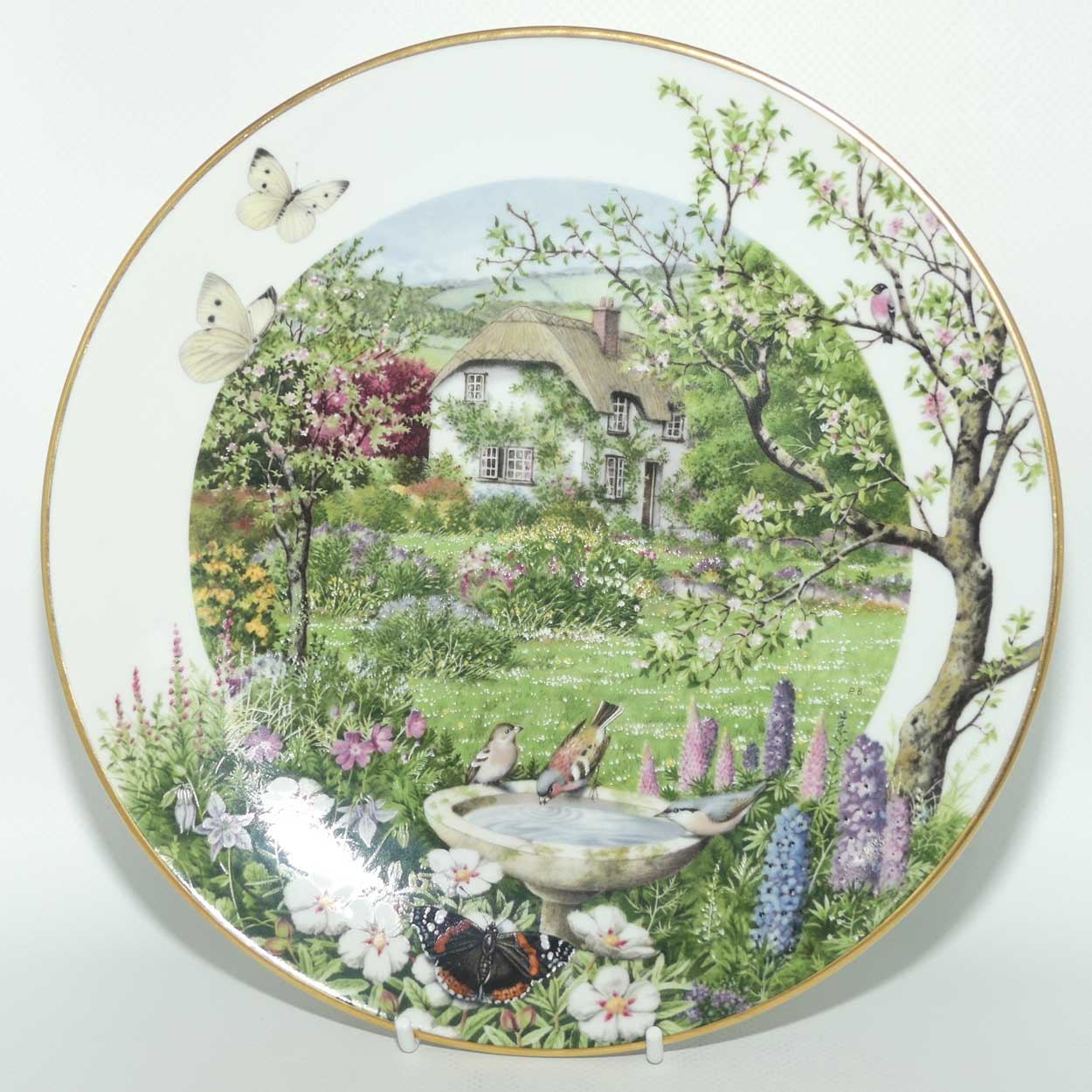 Royal Worcester for Franklin Porcelain | Peter Barnett | Months series | plate #6 | June in a Country Garden