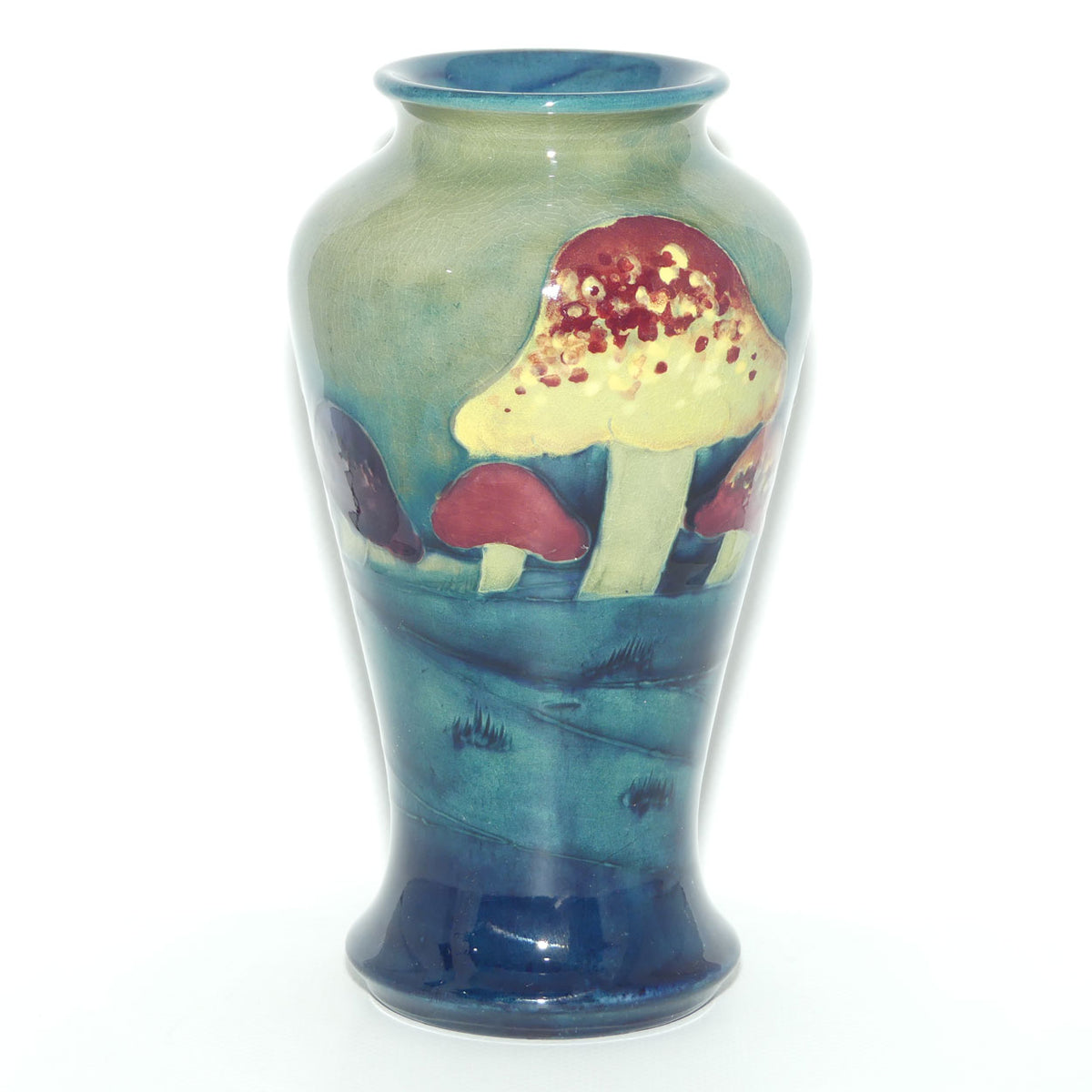 William Moorcroft Claremont vase | Shape 72 | 10 Mushrooms