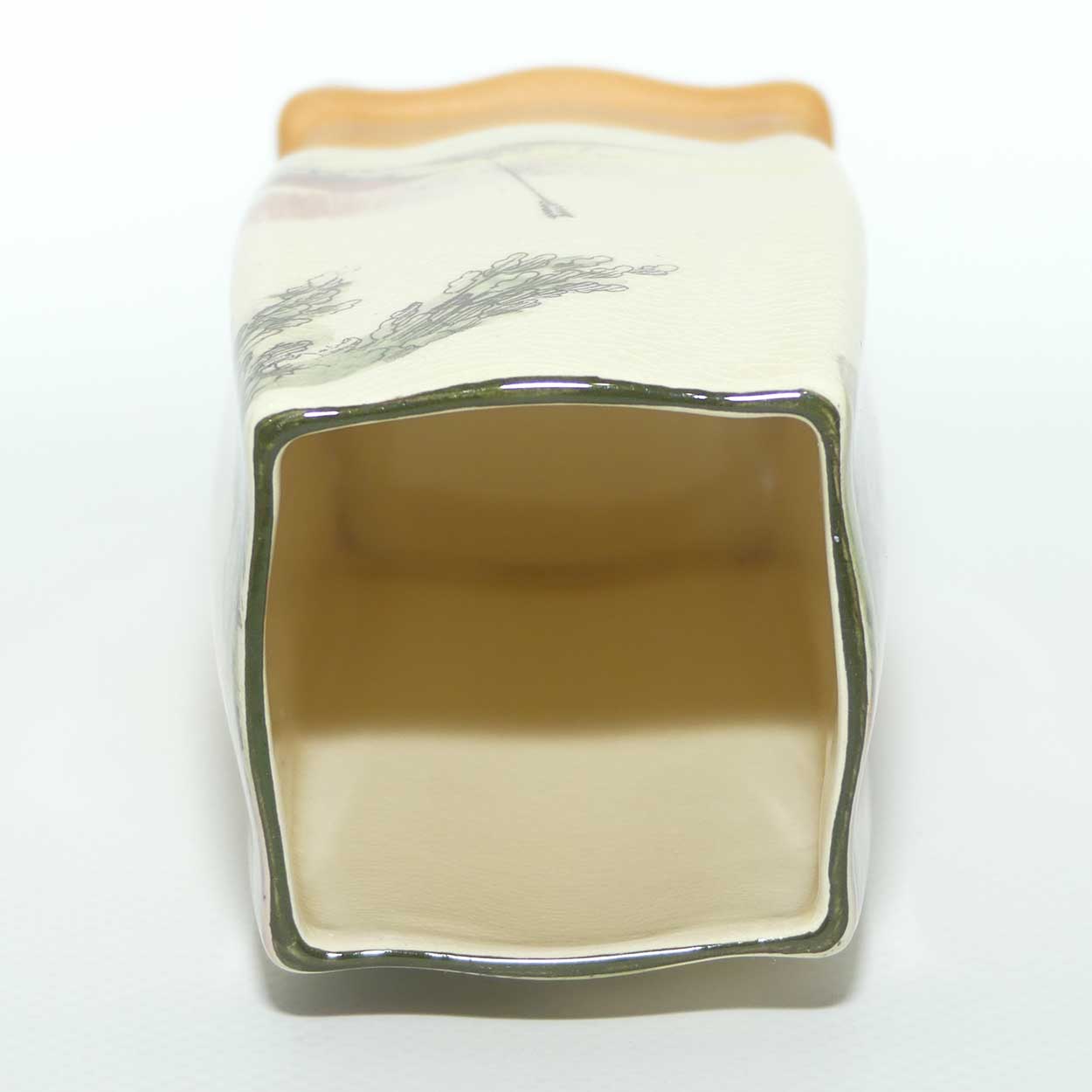 Royal Doulton Under the Greenwood Tree | Robin Hood box section vase D6094 | Robin Hood's Fight with Friar Tuck