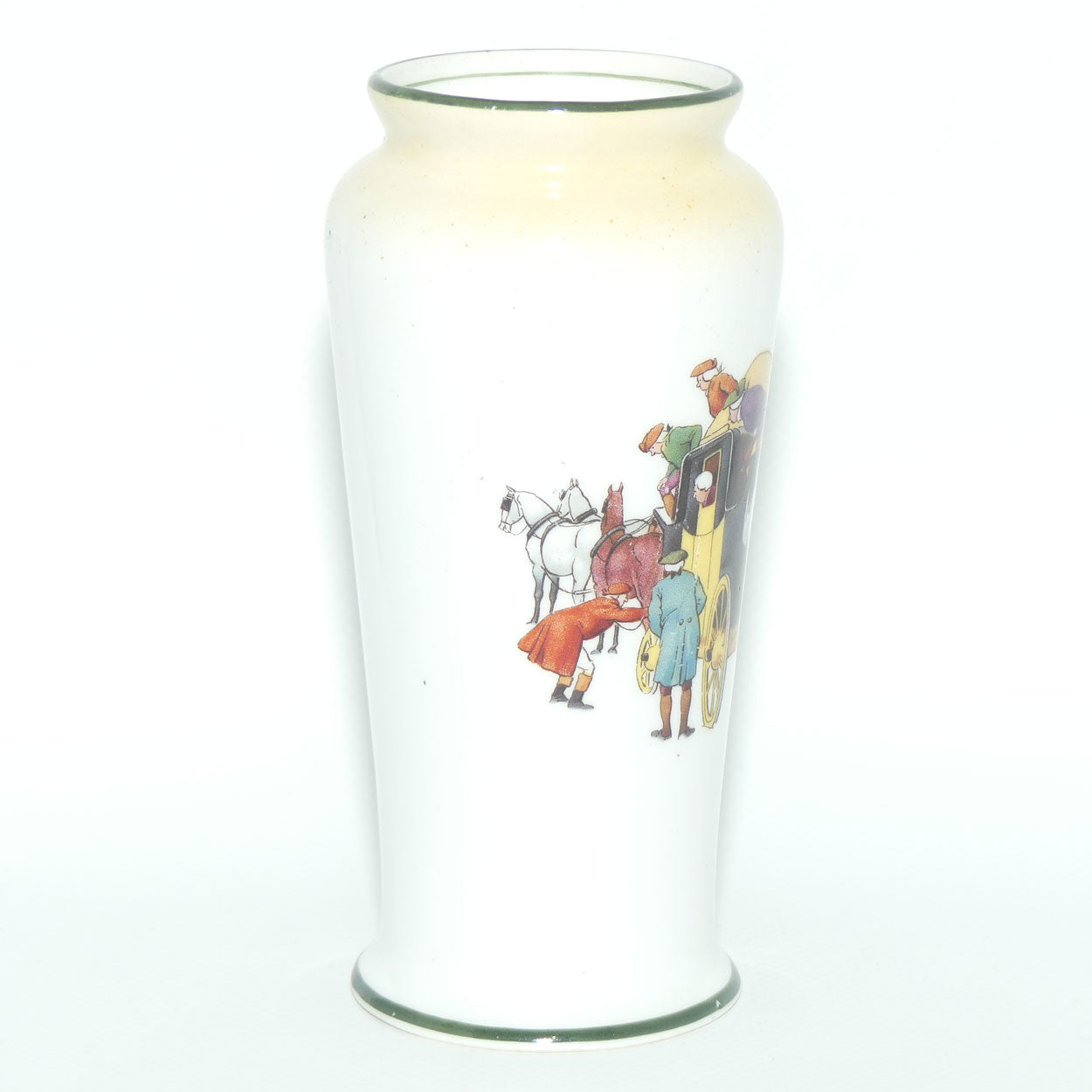 Royal Doulton Coaching Days | White Ground vase | Shape 767 #1 | E3804