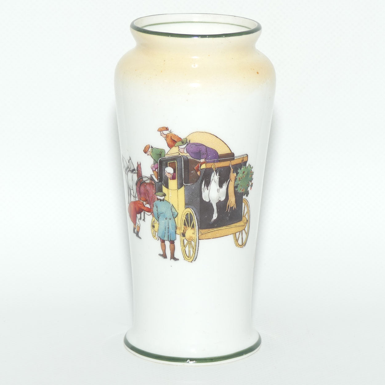 Royal Doulton Coaching Days | White Ground vase | Shape 767 #1 | E3804