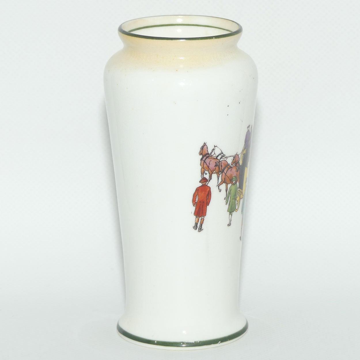 Royal Doulton Coaching Days | White Ground vase | Shape 767 #2 | E3804