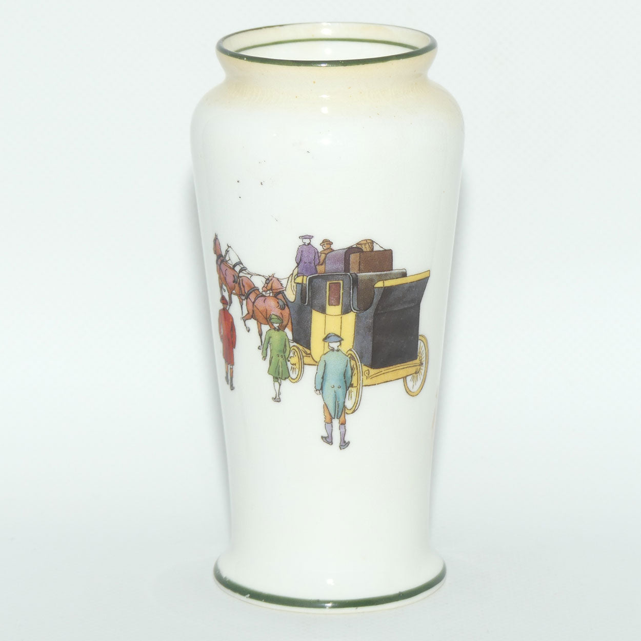 Royal Doulton Coaching Days | White Ground vase | Shape 767 #2 | E3804