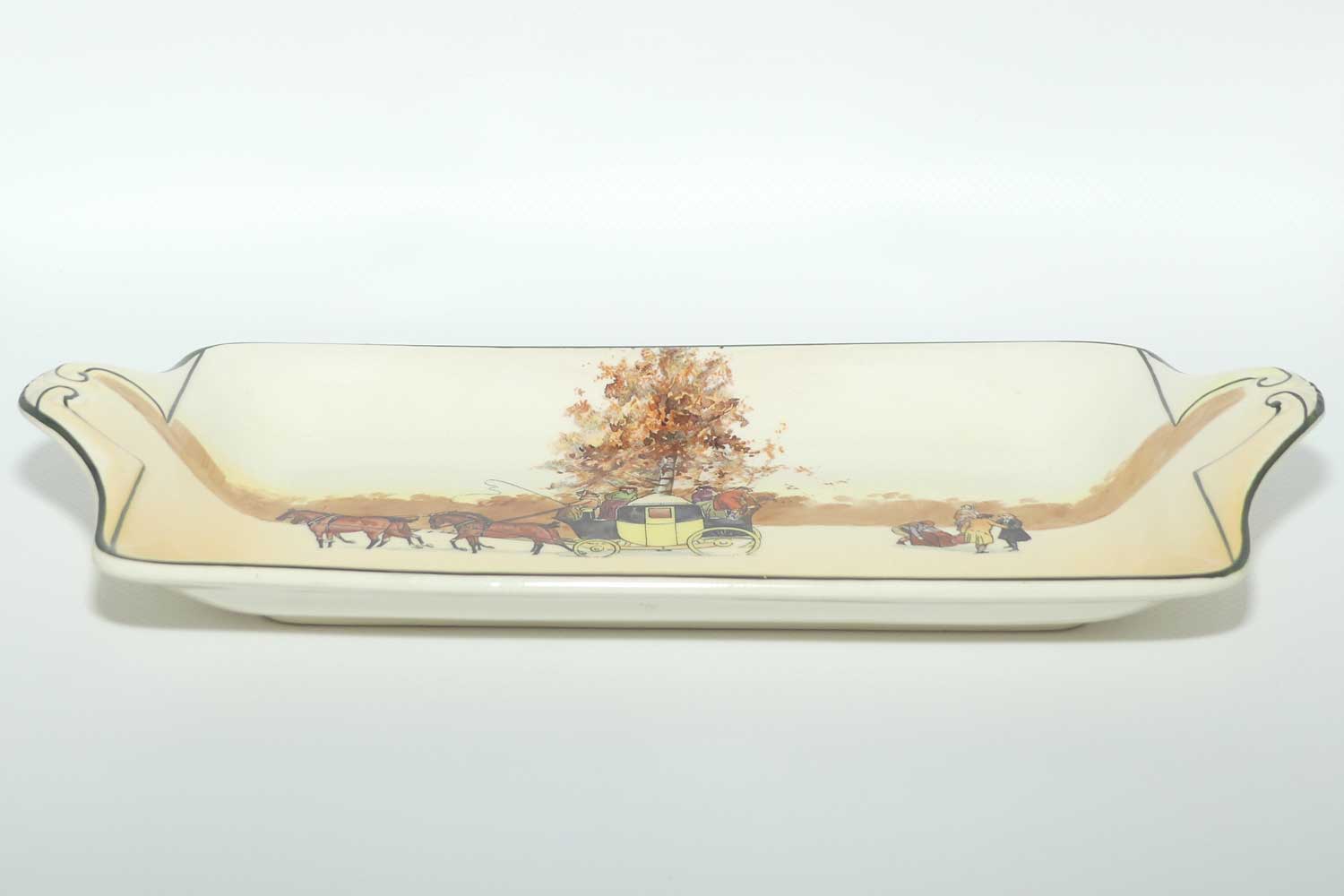 Royal Doulton Coaching Days York shape sandwich tray | Shape 7781 | Scene 16