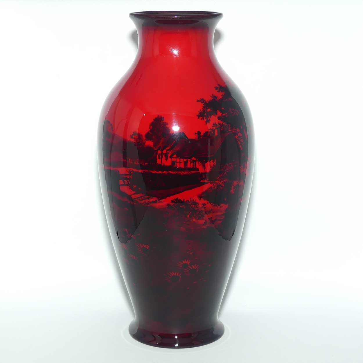 Royal Doulton Flambe Countryside vase | Bulbous shape | 7798