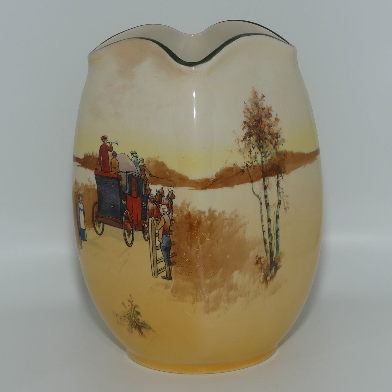 Royal Doulton Coaching Days square section vase | Shape 7992