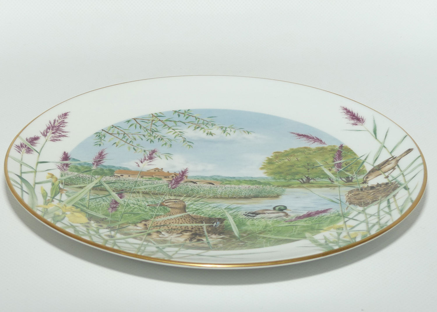 Royal Worcester for Franklin Porcelain | Peter Barnett | Months series | plate #7 | July Beside the River